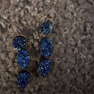 Bauble Bar Blue Druzy Earrings